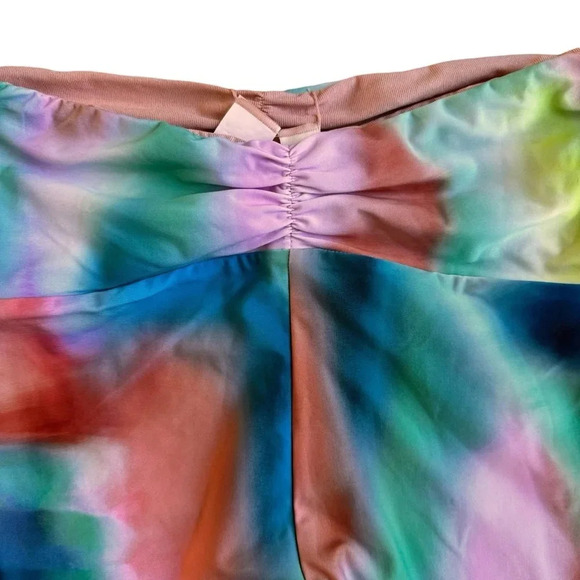 Citrus Swimming short bottom shirred waist sunset tide peach blue size L NWT - Picture 4 of 12